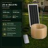 25 m Smart Solar COB-Lichtschlauch-Set mit 8.000 LEDs, hohem Solarpanel, schwarzem Kabel und Fernbedienung