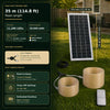 35 m Smart Solar COB-Lichtschlauch-Set mit 15-m- und 20-m-Rolle, Solarpanel, Verteiler, Kabel und Fernbedienung