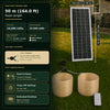 50 m Smart Solar COB-Lichtschlauch-Set mit zwei 25-m-Rollen, 350 × 700 mm Solarpanel, Verteiler, Kabel und Fernbedienung