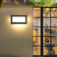 Solar wall light used around a residential address or house-number area to improve nighttime visibility
