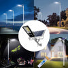 Gráfico funcional de un foco solar con funcionamiento automático del anochecer al amanecer para iluminación de seguridad nocturna
