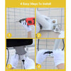 Sistema de foco solar con lámpara LED, componentes de carga solar y accesorios de montaje para exterior