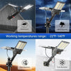 High-output solar flood light demonstrating broad illumination coverage across a large outdoor property at night