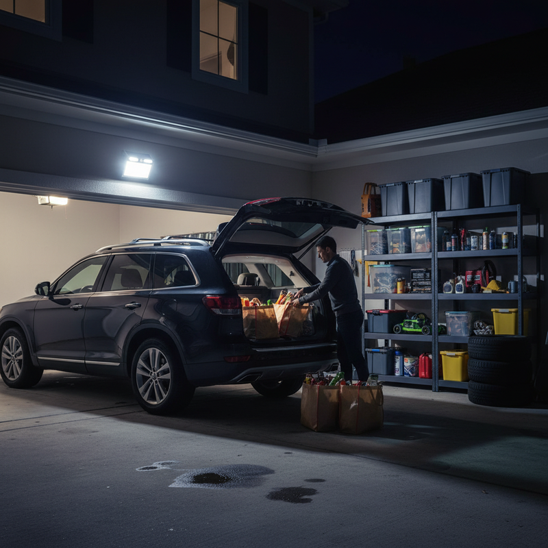 Solar light in carport | NoxLumin