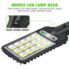 Outdoor solar motion sensor security light with multi-mode COB LED panel for yards, streets, patios and building entrances