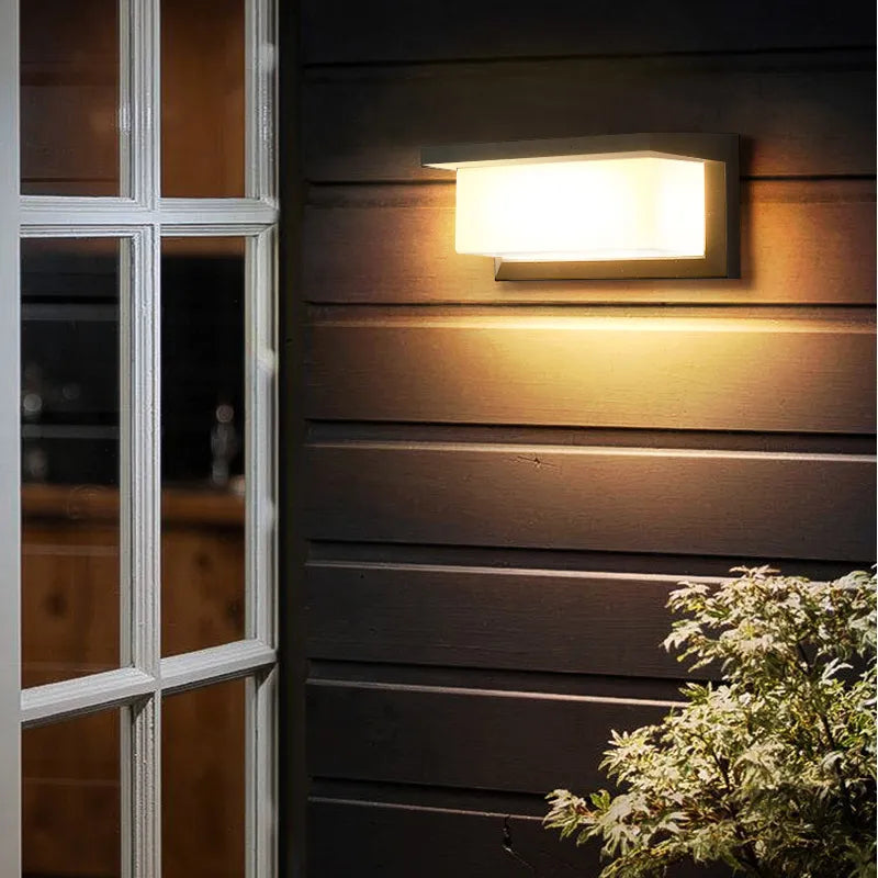 Side product view of a compact solar motion sensor light showing its wall-mounted housing and solar charging surface