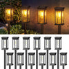 Juego de luces solares de camino blanco cálido para bordear patios grandes, senderos y zonas de terraza