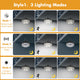 Solar pendant light installation diagram showing indoor lamp placement and separate outdoor panel positioning for sun exposure