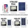 Sistema de foco solar dividido con lámpara, panel solar independiente y accesorios de instalación para iluminación exterior