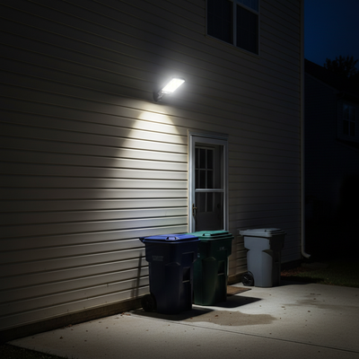 Solar street lamp lighting side entrance and utility area