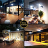 Solar motion sensor street light installation view showing wall mounting for garden, patio, gate and pathway lighting