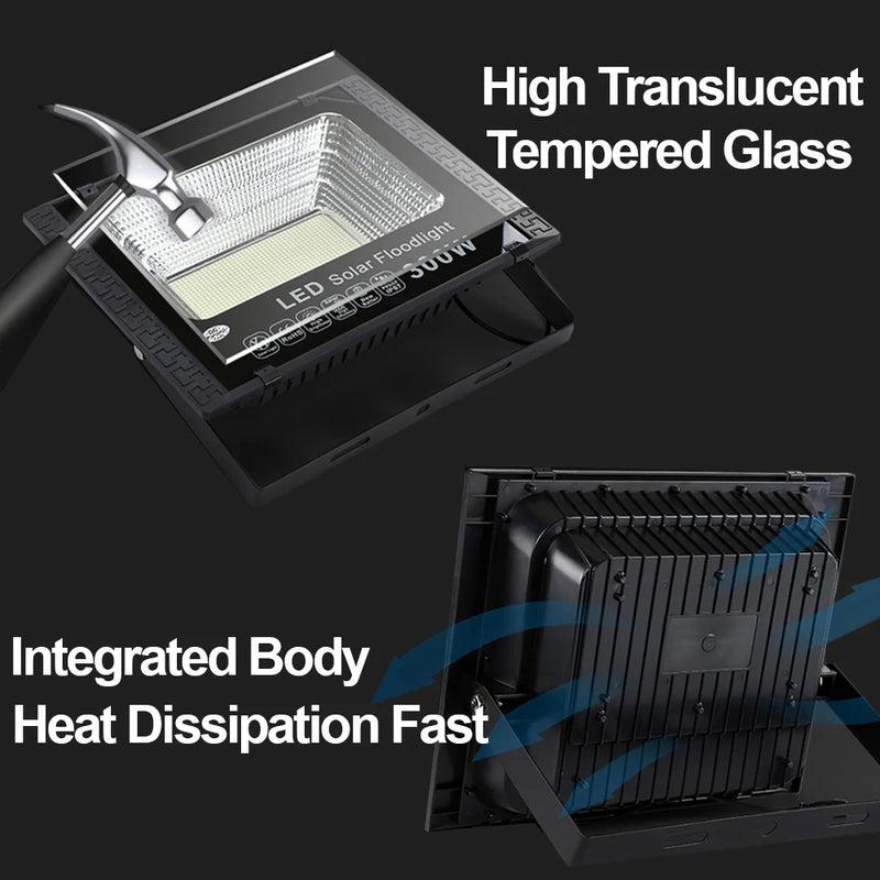 Weatherproof commercial solar street lamp shown for exterior installation on garden walls, poles and open outdoor areas