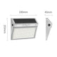 Aplique solar de 112 LED con cuatro modos de funcionamiento seleccionables para detección de movimiento e iluminación nocturna