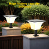 Solar wall sconce installation view showing the fixture mounted to an exterior wall with its solar panel exposed to daylight