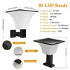 Solar wall sconce with motion sensor, integrated solar panel and downward LED lighting design for garages, porches and patios