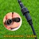 Conectores macho y hembra impermeables para tira LED COB solar con instalación plug-and-play