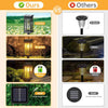 Luz solar de camino blanco cálido e impermeable para patios, terrazas, senderos y parterres